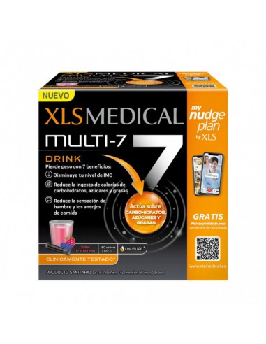 XLS MEDICAL MULTI 7 DRINK 60 SOBRES SABOR FRUTOS ROJOS